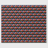 American Welsh Flags Map Geschenkpapier (Flach)
