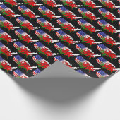 American Welsh Flags Map Geschenkpapier (Ecke)