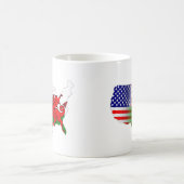 American Welsh Flags Map Kaffeetasse (Mittel)