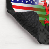 American Welsh Flags Map Mousemat Mousepad (Ecke)