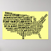 American Welsh Place Names Poster (Vorne)