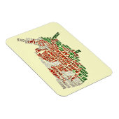 American Welsh Red Dragon Map Flexi Magnet (Rechte Seite)