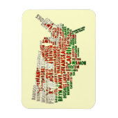 American Welsh Red Dragon Map Flexi Magnet (Vertikal)