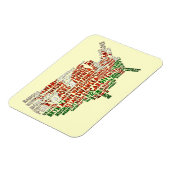 American Welsh Red Dragon Map Flexi Magnet (Linke Seite)