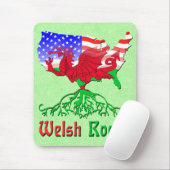American Welsh Roots Mousemat Mousepad (Mit Mouse)