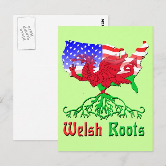 American Welsh Roots Postkarten (Vorne/Hinten)