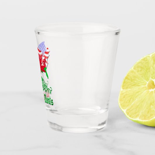 American Welsh Roots Schnapsglas (Rechts)