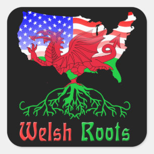 American Welsh Roots Stickers