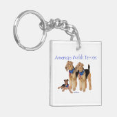 American Welsh Terriers Schlüsselanhänger (Vorderseite links)