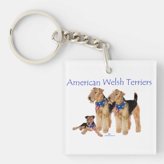 American Welsh Terriers Schlüsselanhänger (Vorderseite)