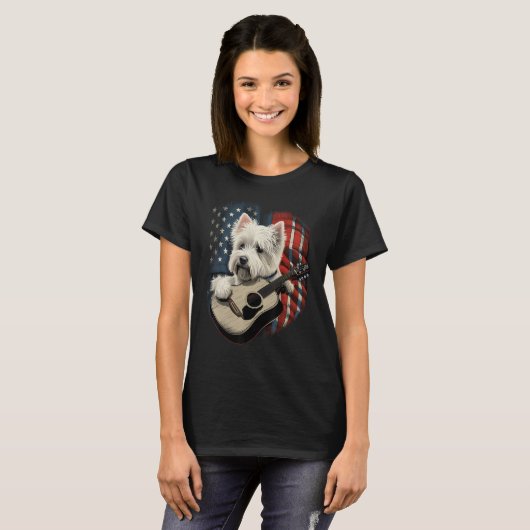 American West Highland White Terrier USA Westie Co T-Shirt (Vorne ganz)