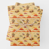 American Western Desert Cowboy Cactus Pattern Sun Geschenkpapier Set (Beispiel)