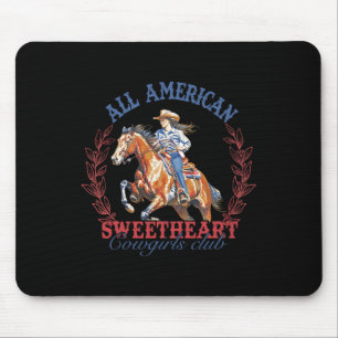 American Western Sweetheart Cowgirls Club 4th J Mousepad