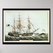American Whaler, eingraviert durch Nathaniel Curri Poster (Vorne)