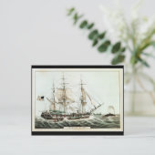 American Whaler, eingraviert durch Nathaniel Curri Postkarte (Stehend Vorderseite)