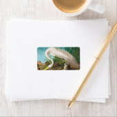 American White Heron von John James Audubon Adressaufkleber (Insitu)