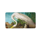 American White Heron von John James Audubon Adressaufkleber (Vorne)
