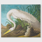 American White Heron von John James Audubon Geschenkpapier (Flach)