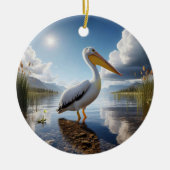 American White Pelican Keepsake Keramik Ornament (Vorne)