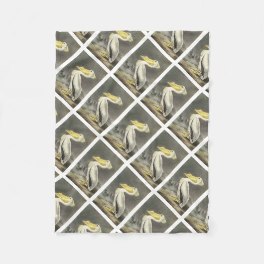 American White Pelican von Audubon Fleecedecke (Vorderseite)