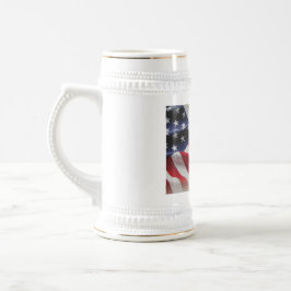 American White Red and Blue White/Gold 22 oz Stein Bierglas