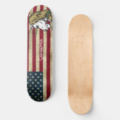 American White Unicorn Personalisiert Skateboard (Vorderseite)