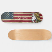 American White Unicorn Personalisiert Skateboard (Horizontal)