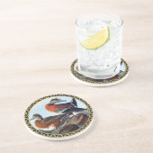 American Widgeon Enten auf Felsen Sandstein Untersetzer (Seite)