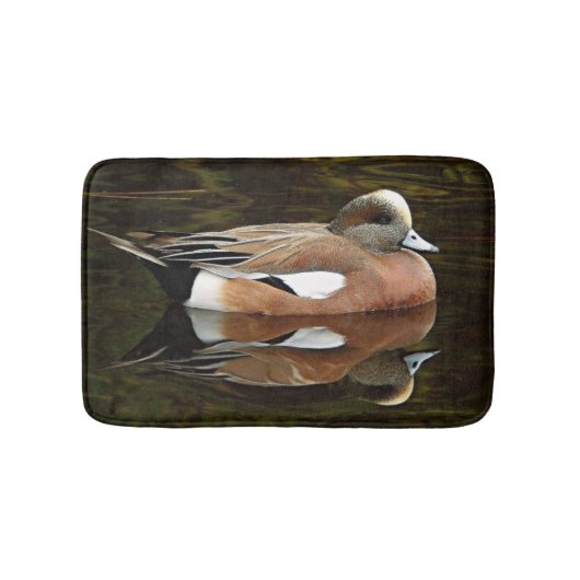 American Wigeon Duck on Pond Badematte (Vorderseite)