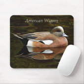 American Wigeon Duck on Pond Mousepad (Mit Mouse)