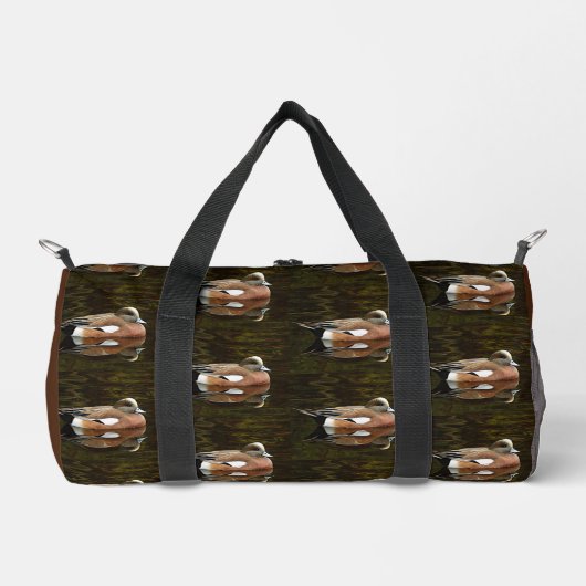 American Wigeon Duck on Pond Pattern Duffle Bag (Vorderseite)