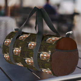 American Wigeon Duck on Pond Pattern Duffle Bag