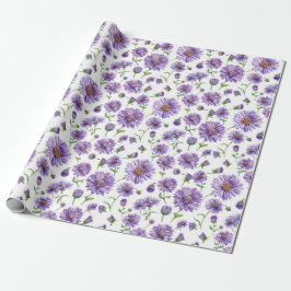 American Wildblume New England Aster Geschenkpapier