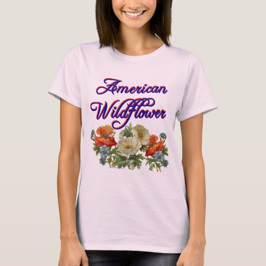 American Wildblume Patriotic Gardener Art T-Shirt (Vorderseite)