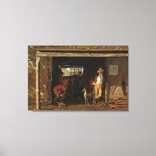 American WildWest Blacksmith and Cowboy Leinwanddruck (Vorderseite)