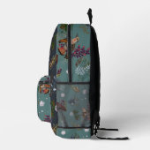 American Winter Birds Woodland Pattern Bedruckter Rucksack (Rechts)