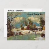 American Winter Life Weihnachtslandschaft Feiertagspostkarte (Vorne/Hinten)