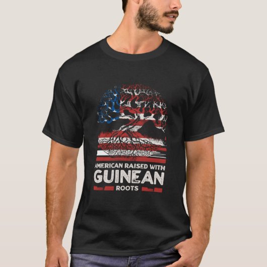 American with Guinean Roots Patriotic Guinea T-Shirt (Vorderseite)