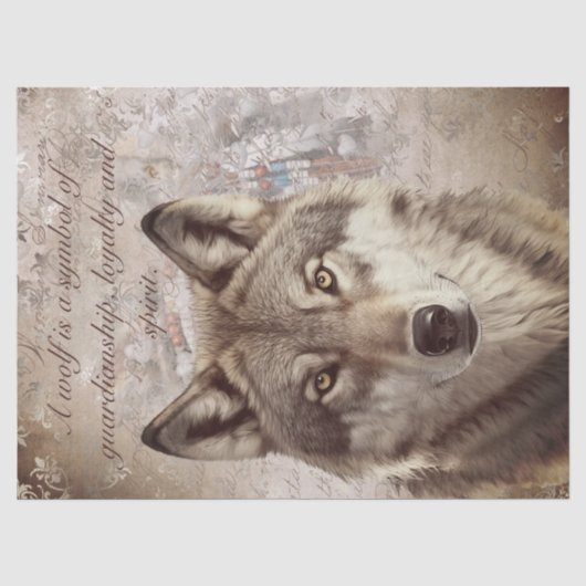 American Wolf Seidenpapier (Vorderseite)
