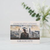 American Woman Graduate Gratulation (Stehend Vorderseite)