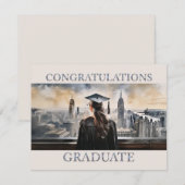 American Woman Graduate Gratulation (Vorne/Hinten)