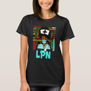American Women Black Lpn Nurse T-Shirt