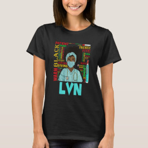 American Women Black Lvn Nurse Black History T-Shirt