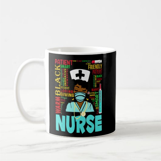 American Women Black Nurse Black History Kaffeetasse (Links)