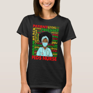 American Women Black Peds Nurse Black Hist T-Shirt