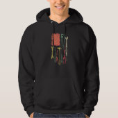 American Woodworker Carpenter Woodworking USA Flag Hoodie (Vorderseite)