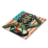 American Zombie Button-up Fliese (Seite)