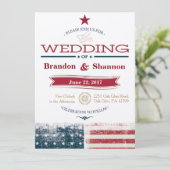 Americana 5.12x18.5 Hochzeitsankündigung Einladung (Stehend Vorderseite)