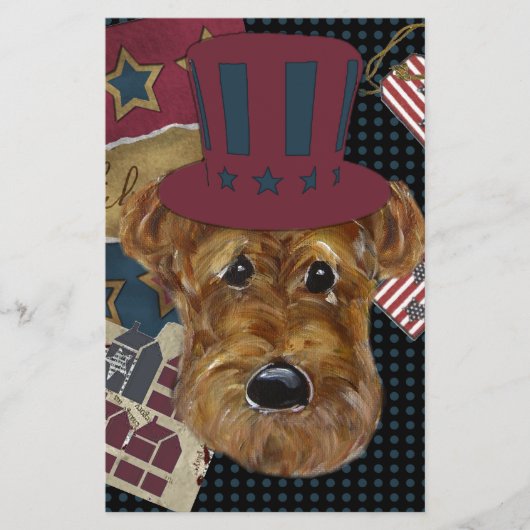 AMERICANA AIREDALE BRIEFPAPIER (Vorderseite)