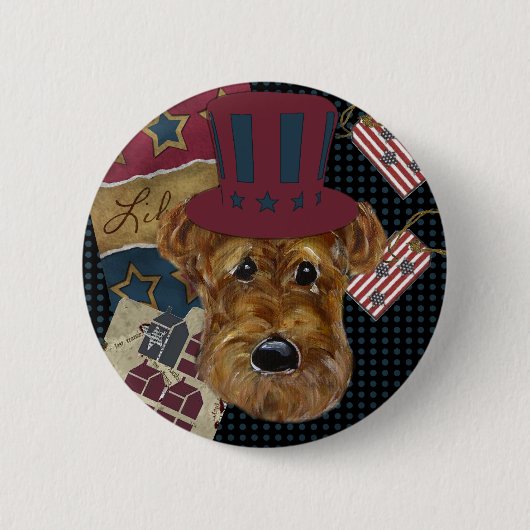 AMERICANA AIREDALE BUTTON (Vorderseite)